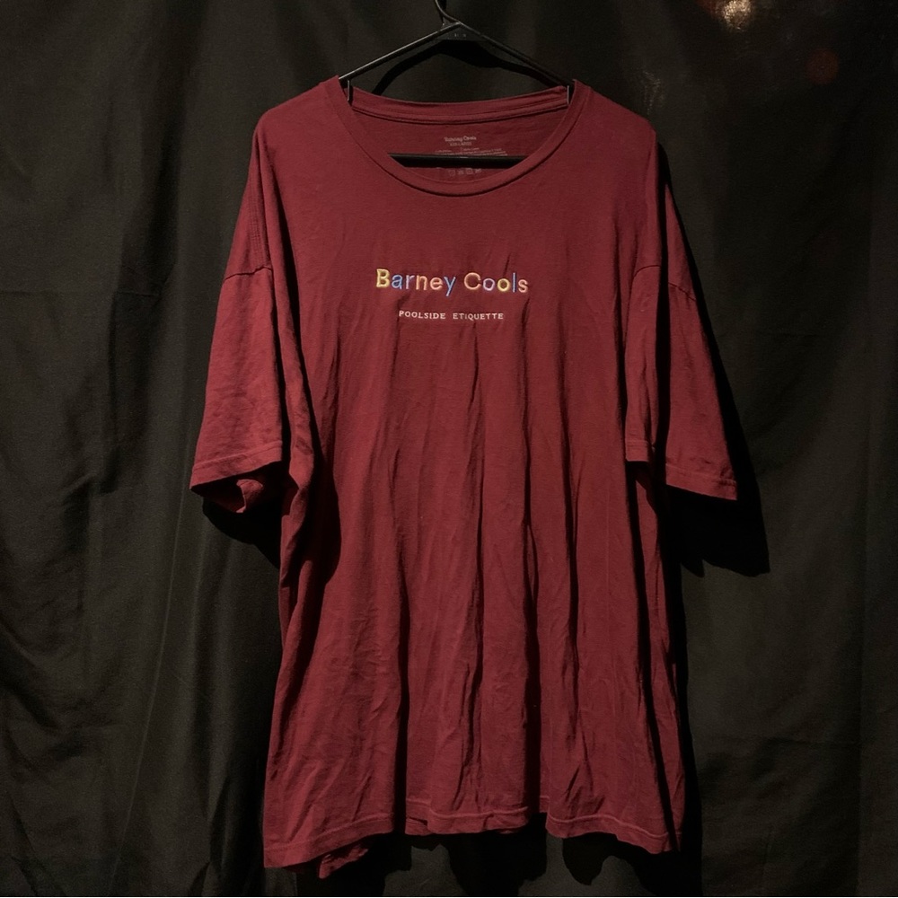 Barney Cools Mens T-Shirt Red Sz 3XL Embroidered S/S Pool Etiquette 27x31